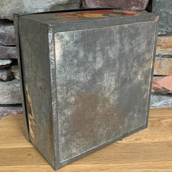 VTG 30s Christmas Tin Macfarlane Lang's M.L. Assorted Biscuits Cookies Holiday - Picture 7 of 13